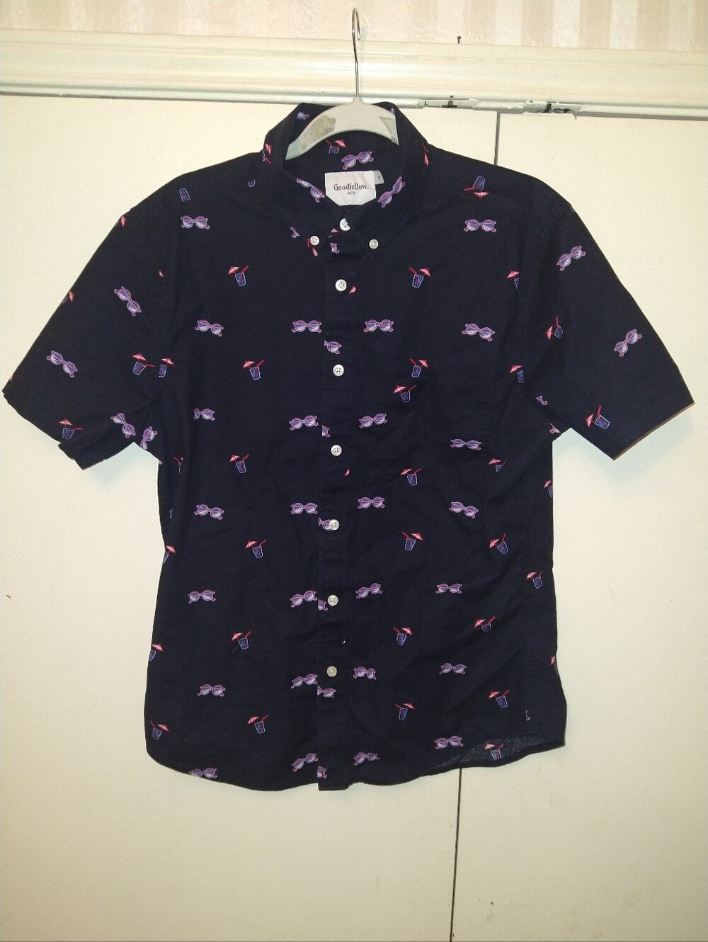 Goodfellow Northrop Slim Short Sleeve Shirt Men's sz Medium.